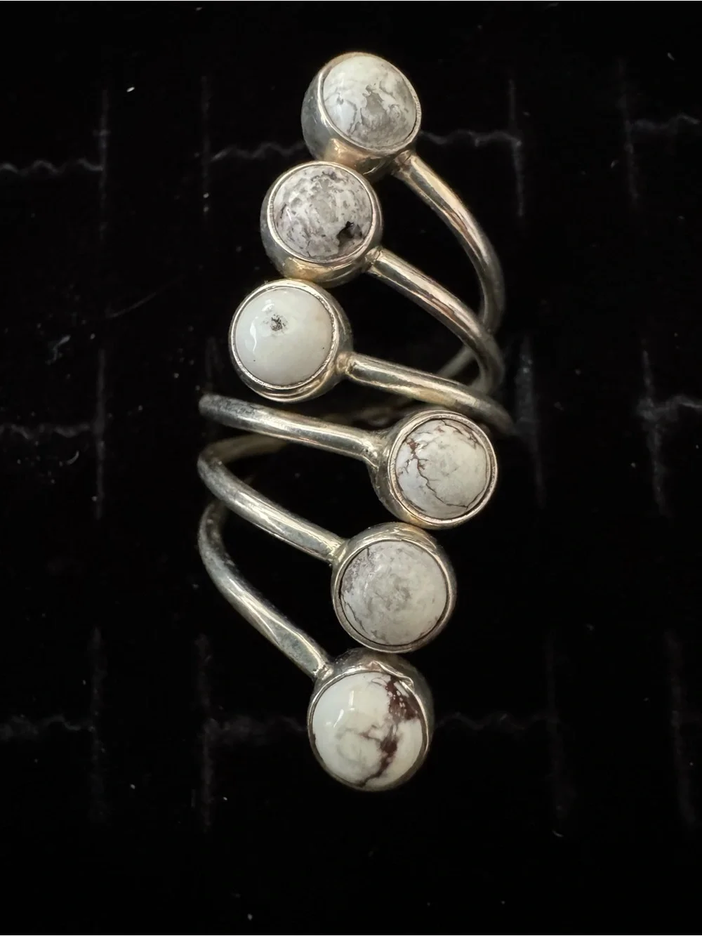 Sterling Silver Multi-Stone wild horse Statement Ring‎